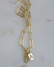 Load image into Gallery viewer, Infinity &amp; Initial Tag Necklace - Clip Chain
