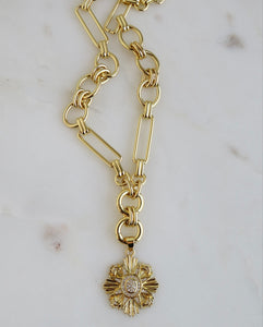 Sun & Moon - Louvre Extension Link Chain Necklace