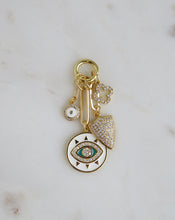 Load image into Gallery viewer, Santorini Evil Eye Charm Cluster