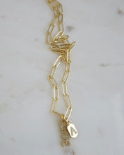 Load image into Gallery viewer, Love &amp; Initial Tag Necklace - Clip Chain