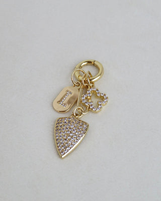 Diamond Initial Tag - 4mm Jump Ring