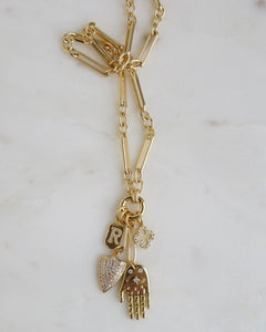 Personalized Luck. Love. Hope. Faith. Protection & Goodness - Figaro Chain