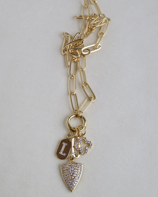 Diamond Initial Tag - 4mm Jump Ring