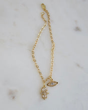Load image into Gallery viewer, Evil Eye Hamsa Ankle Bracelet