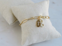 Load image into Gallery viewer, Infinity &amp; Diamond Initial Tag Bracelet - Clip Link