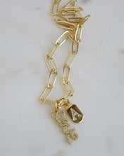 Load image into Gallery viewer, Love &amp; Initial Tag Necklace - Clip Chain