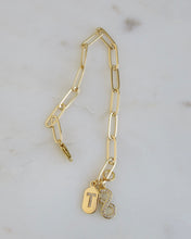 Load image into Gallery viewer, Infinity &amp; Diamond Initial Tag Bracelet - Clip Link
