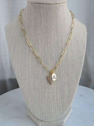 Guard Your People Initial Necklace - Clip Chain