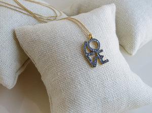 Diamond LOVE Pendant Necklace