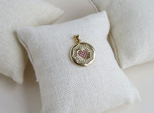 Load image into Gallery viewer, Pink Pave Heart Charm