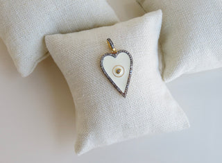 Rose Cut Diamond Heart Pendant