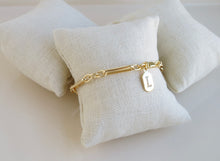 Load image into Gallery viewer, Personalized Diamond Tag Bracelet - Figaro Link
