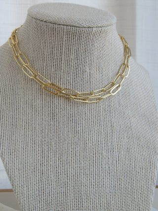 Double Clip Link Necklace