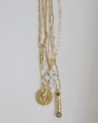 Divine Cross - White Enamel