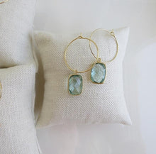 Load image into Gallery viewer, Apatite Crystal Earrings - Rectangular
