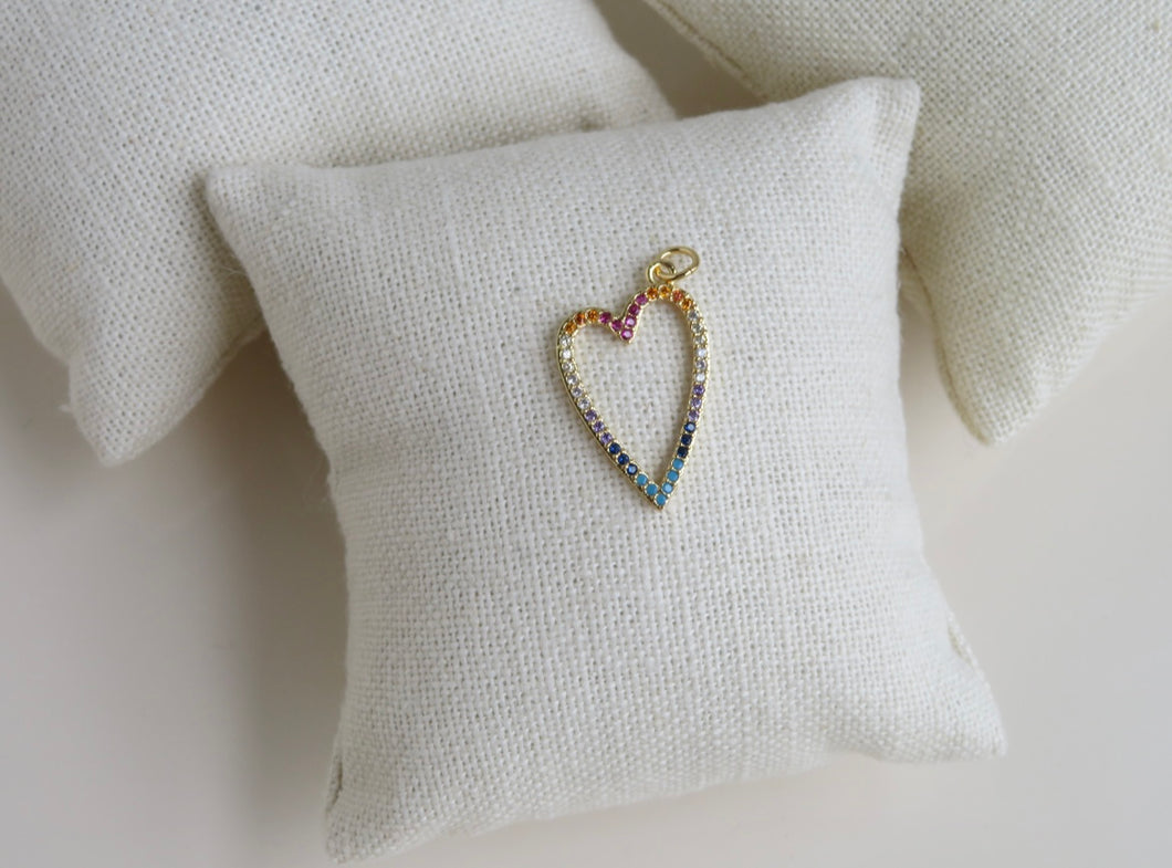 Multi Colored Heart Pendant