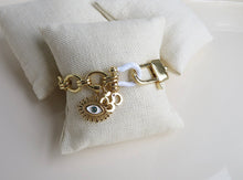 Load image into Gallery viewer, Barcelona Eye Ohm Bracelet - White