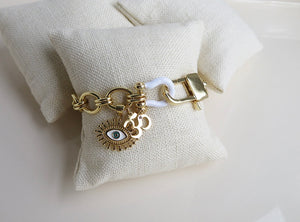 Barcelona Eye Ohm Bracelet - White