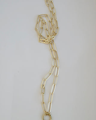Paperclip Charm Holder Necklace - Clicker Clasp - add charms