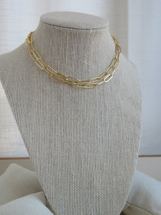 Double Clip Link Necklace