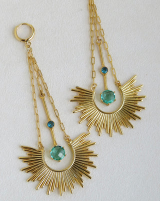 Crystal Sun Goddess Earrings