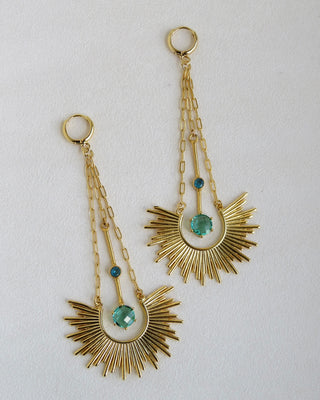 Crystal Sun Goddess Earrings