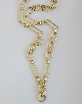 Louvre Extension Link Charm Holder Necklace - Clicker Clasp - add charms