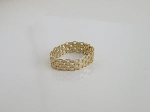 Lennon Chain Link Ring 14k Gold