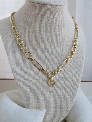 Louvre Extension Link Charm Holder Necklace - Clicker Clasp - add charms
