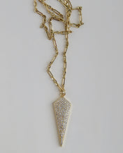 Load image into Gallery viewer, Pave Diamond Arrowhead Necklace - Clip Chain