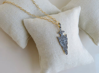 Rose Cut Diamond Arrowhead Pendant
