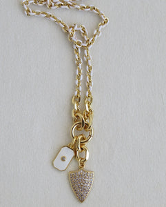 Blanc Links - Diamond Shield Necklace