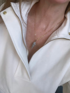 Pave Diamond Wing Necklace