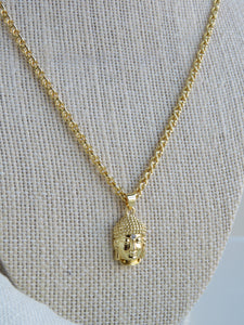 Golden Buddha Necklace - Cable Link