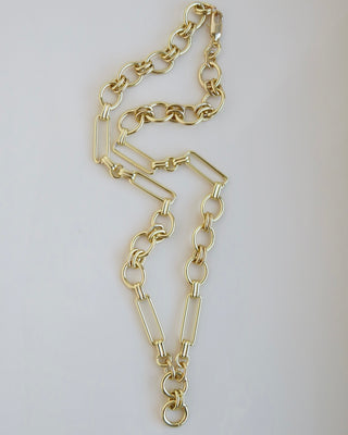 Louvre Extension Link Charm Holder Necklace - Clicker Clasp - add charms