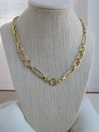Louvre Extension Link Charm Holder Necklace - Clicker Clasp - add charms