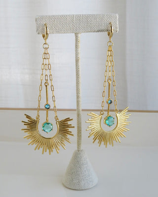 Crystal Sun Goddess Earrings
