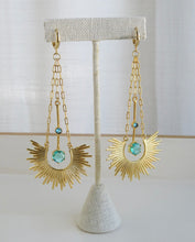 Load image into Gallery viewer, Crystal Sun Goddess Earrings